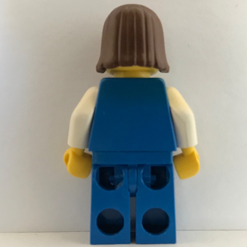 LEGO Set fig-008766 Woman, Plain Blue, Brown Hair (1984 Town ...