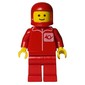 Postal Worker, Red Shirt with Horn Logo, Red Legs, Red Helmet