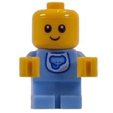 Baby, Bright Light Blue Body, Bib (fig-008787)