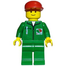 Man, Green Jumpsuit with Octan Logo, Red Cap (fig-008813)