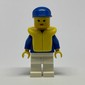Woman, Blue and White Jogging Suit, Blue Cap, Yellow Life Vest