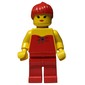 Woman, Red Halter Top, Red Legs, Red Hair