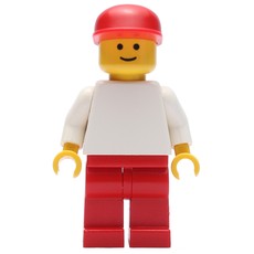 Man, White Torso, Red Legs, Red Cap (3626b Head) (fig-008849)