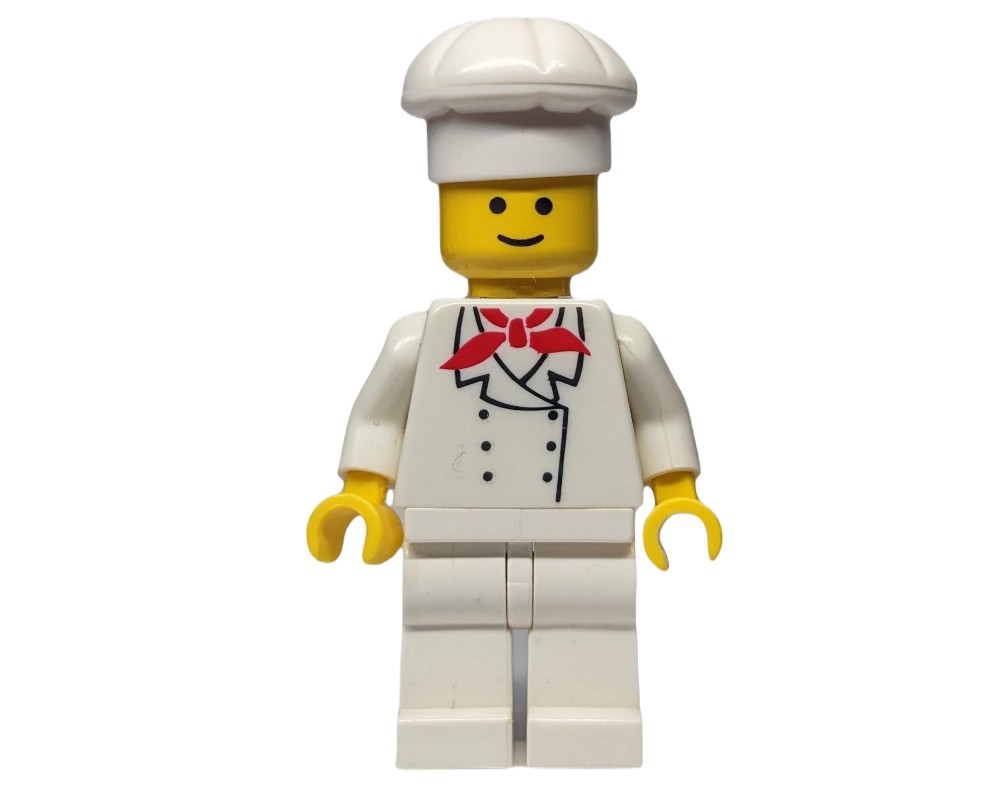 LEGO Set fig-008855 Chef, Red Neckerchief, White Legs (3626a Head ...