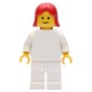 Woman, Plain White, Red Hair
