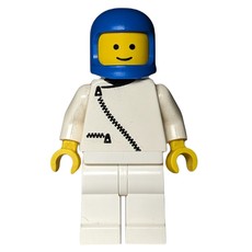 Man, White Jacket with Zipper, White Legs, Blue Helmet (fig-008892)