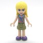 Stephanie - Olive Green Jacket, Olive Green Skirt, Bright Light Yellow Hair