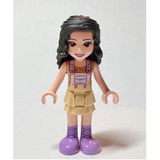Emma - Tan Overall, Black Hair (fig-008908)