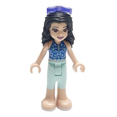 Emma - Blue Top, Light Aqua Trousers (fig-008968)