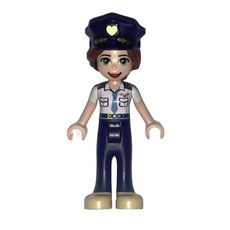 Ashley - White Shirt, Dark Blue Trousers, Dark Blue Hat (fig-008972)