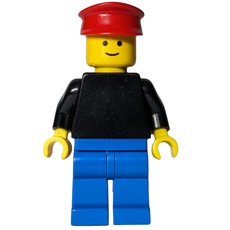 Man, Black Torso, Blue Legs, Red Hat (fig-009002)