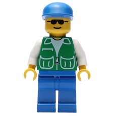 Man, Green Jacket, Blue Legs, Blue Cap, Sunglasses (fig-009013)