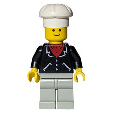 Chef, Black Jacket over Red Shirt, Light Gray Legs (fig-009030)