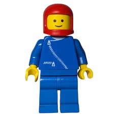 Man, Blue Jacket with Zipper, Blue Legs, Red Helmet (fig-009034)