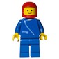 Man, Blue Jacket with Zipper, Blue Legs, Red Helmet