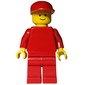 Man, Plain Red, Red Cap
