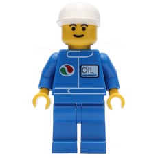 Man, Blue Jumpsuit with Octan Logo, White Cap (fig-009049)