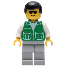 Man, Green Jacket, Light Gray Legs, Black Hair, Sunglasses (fig-009052)