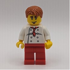 Chef, Red Neckerchief, Red Legs, Dark Orange Hair (fig-009055)