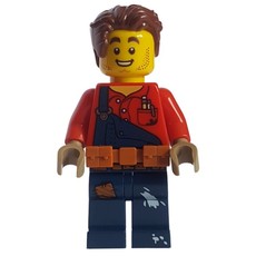 Harl Hubbs, Dark Blue Overalls, Utility Belt (fig-009057)