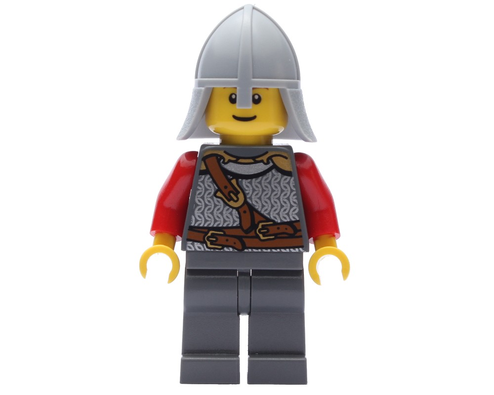 LEGO Set fig009111 Knight, Armor with Straps, Light Bluish Gray Helmet