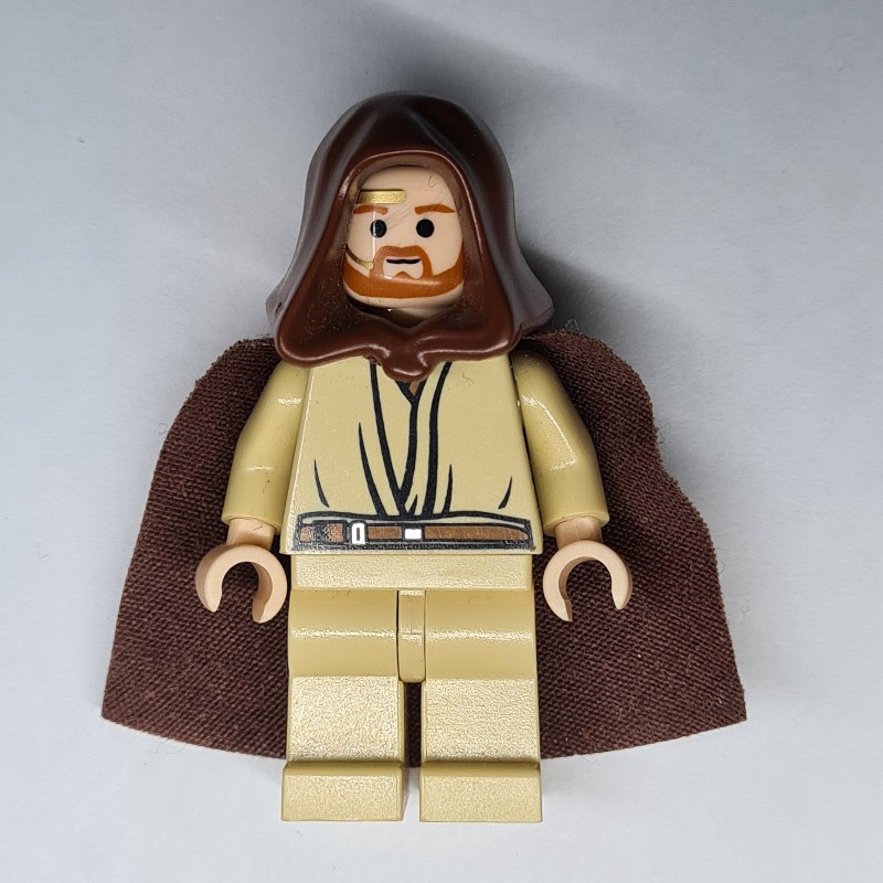 LEGO Set fig-009119 Obi-Wan Kenobi, Tan Legs, Headset, Reddish Brown ...