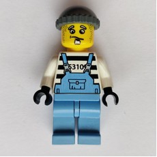 Criminal, Medium Blue Overalls over Prison Shirt (fig-009131)