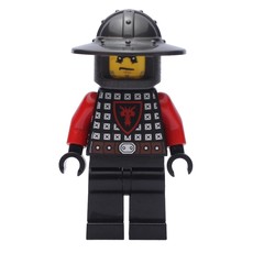 Knight - Black Torso, Black Legs, Pearl Dark Gray Helmet (fig-009153)