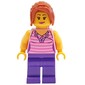Bright Pink Torso, Dark Purple Legs, Dark Orange Hair