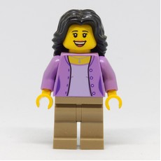 Lavender Torso, Dark Tan Legs, Black Hair (fig-009168)