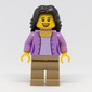 Lavender Torso, Dark Tan Legs, Black Hair