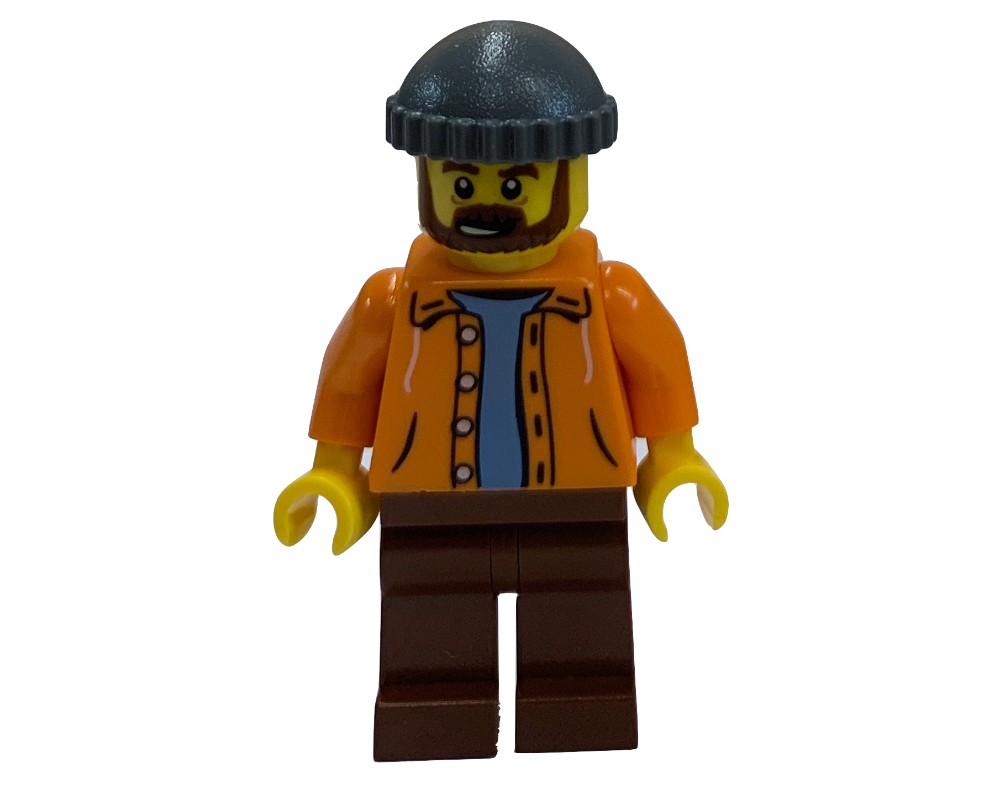 LEGO Set fig-009182 Orange Torso, Reddish Brown Legs, Dark BLuish Grey ...