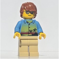 Medium Blue Torso, Tan Legs, Dark Orange Hair, Sunglasses (fig-009186)