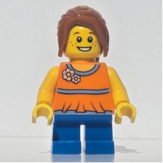 Kid - Orange Torso, Blue Legs, Dark Orange Hair (fig-009189)
