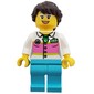 White Torso, Medium Azure Legs, Dark Brown Hair