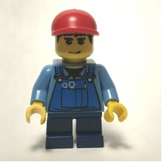 Kid - Medium Blue Torso, Dark Blue Legs, red Cap (fig-009195)