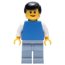 Blue Torso, Sand Blue Legs, Black Hair (fig-009198)