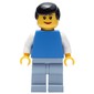 Blue Torso, Sand Blue Legs, Black Hair
