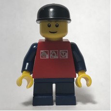 Kid - Red Torso, Dark Blue Legs, Black Cap (fig-009200)