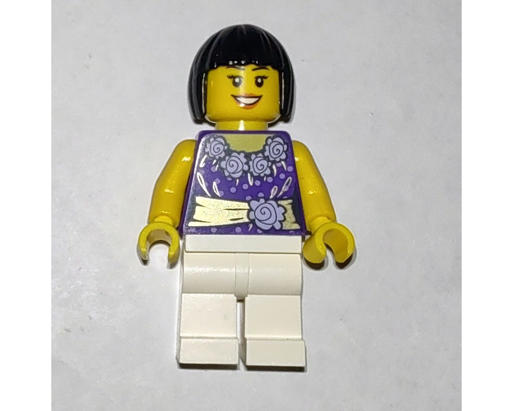 LEGO Set fig-009206 Dark Purple Torso, White Legs, Black Hair (2013 ...