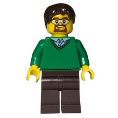 Green Torso, Dark Brown Legs, Dark Brown Hair (fig-009207)