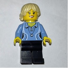 Medium Blue torso, Black Legs, Tan Hair (fig-009208)