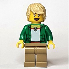 Green Torso, Dark Tan Legs, Tan Hair (fig-009215)