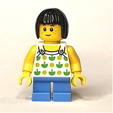 Kid - White Torso, Medium Blue Legs, Black Hair (fig-009218)