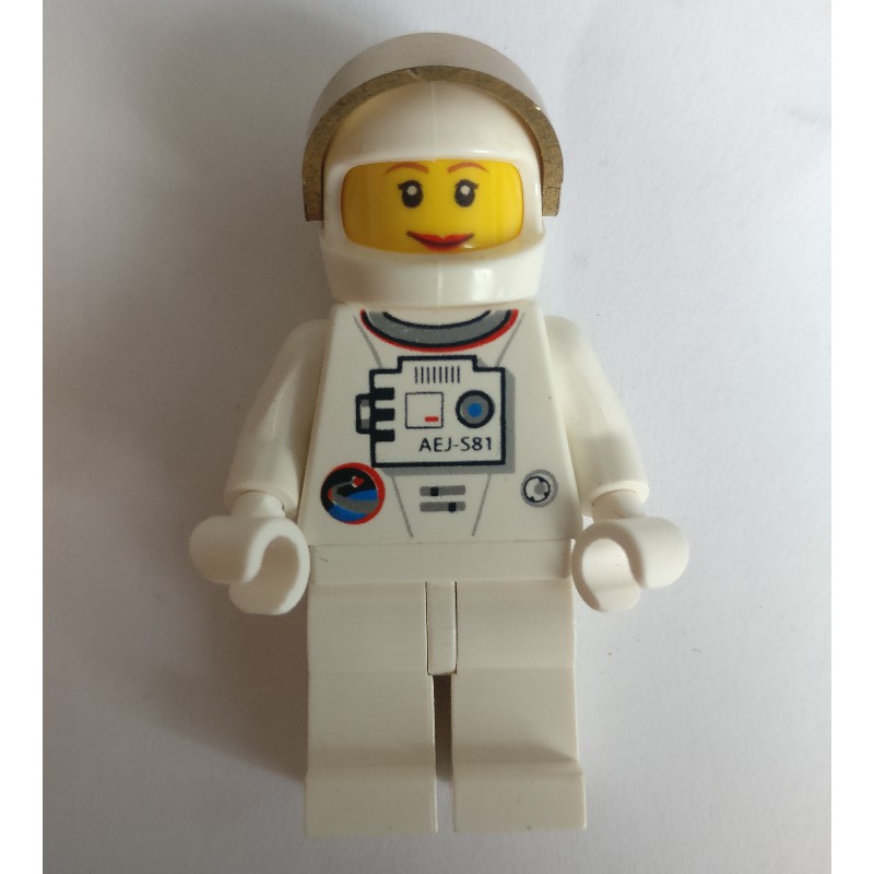 LEGO Astronaut Minifigure White Spacesuit Camera & Lamp Gold Visor