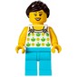 White Torso, Medium Azure Legs, Dark Brown Hair