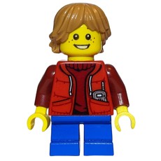 Kid - Red Torso, Blue Legs, Medium Nougat Hair (fig-009233)