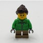 Kid - Green Torso, Dark Tan Legs, Dark Brown Hair