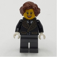 Black Torso, Dark Bluish Gray Legs, Reddish Brown Hair (fig-009235)