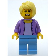 Medium Lavender Torso, Medium Blue Legs, Tan Hair (fig-009241)